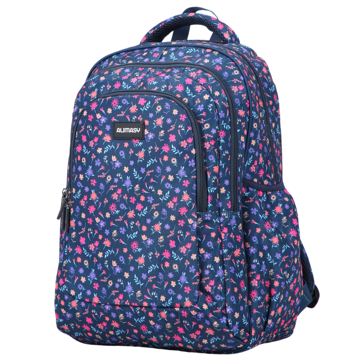 Ditsy Flowers Navy Large School Backpack