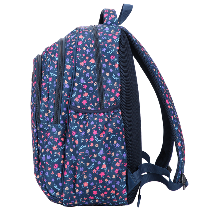 Ditsy Flowers Navy Large School Backpack