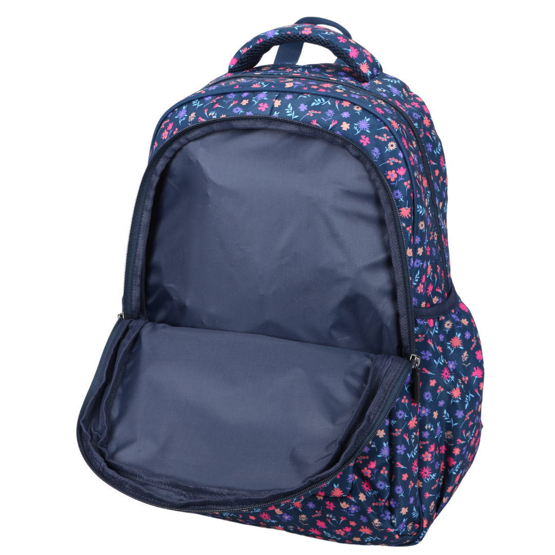 Ditsy Flowers Navy Large School Backpack