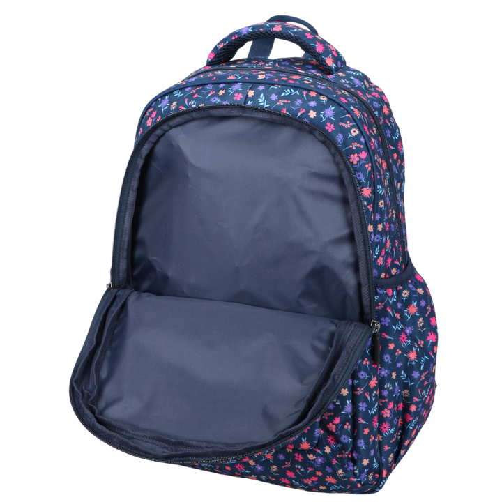 Ditsy Flowers Navy Large School Backpack