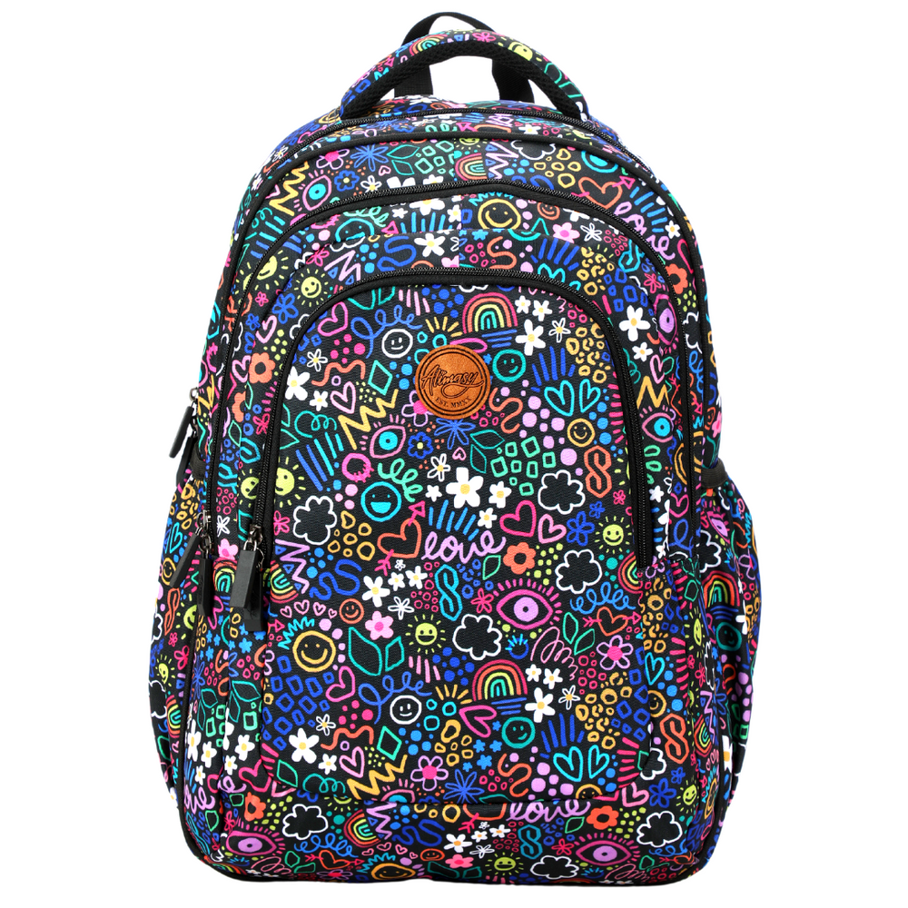 Doodle Large School Backpack - Alimasy