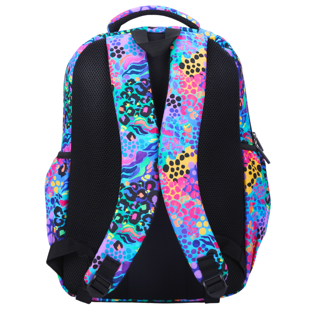 Electric Leopard Large School Backpack