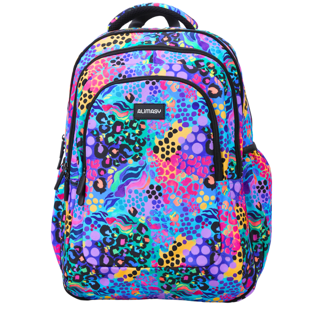 Electric Leopard Large School Backpack