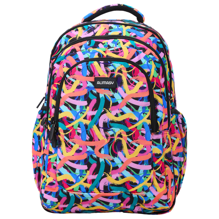 Paint Swirls Large School Backpack