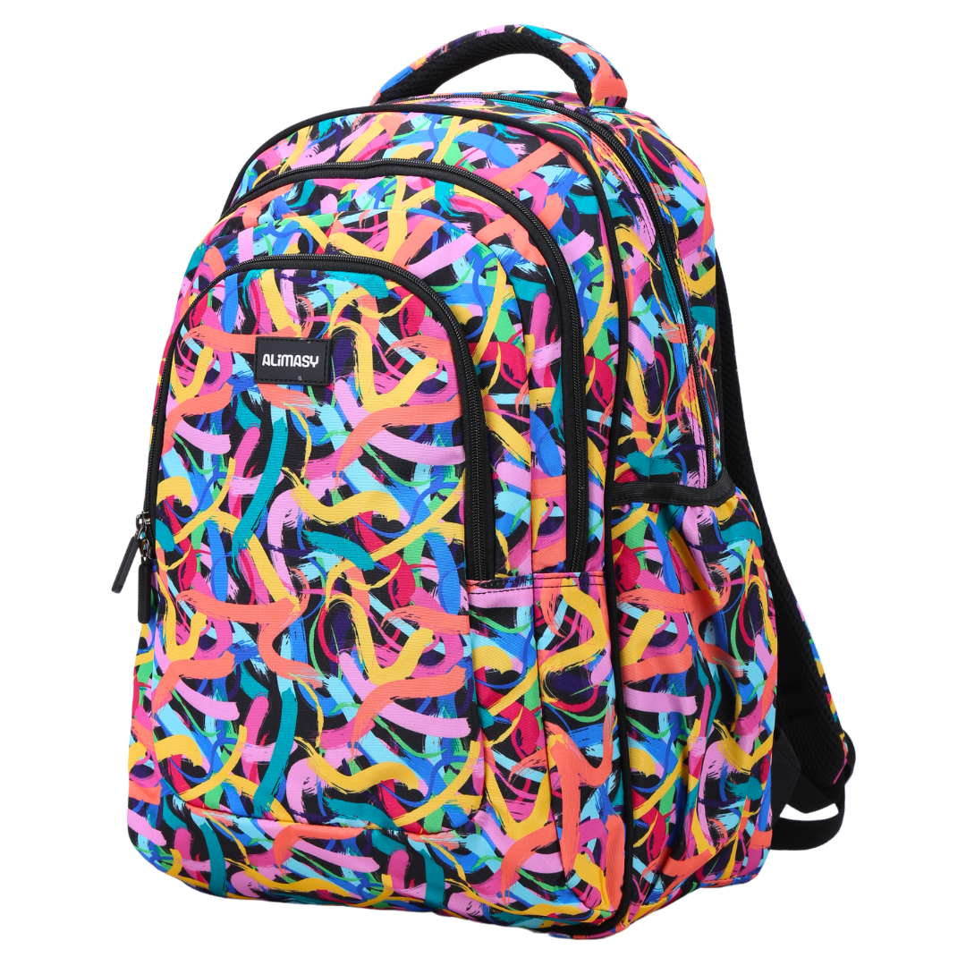 Paint Swirls Large School Backpack