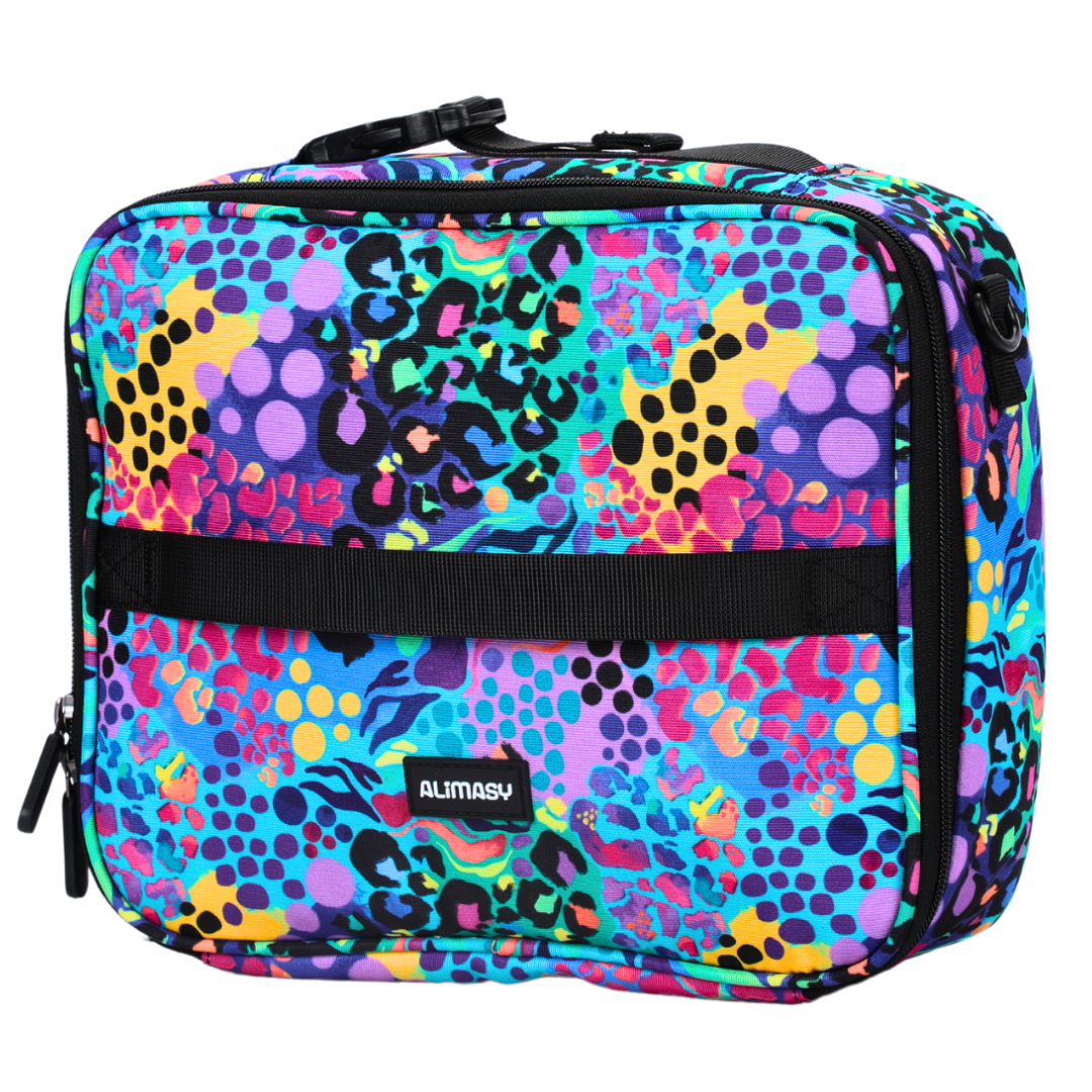 Small Insulated Lunch Bag Electric Leopard